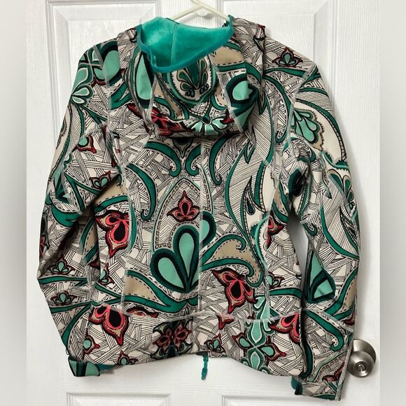 Koppen Attenda Biome Print Hooded Soft Shell Jacket Fleece Lining Small - Picture 7 of 10